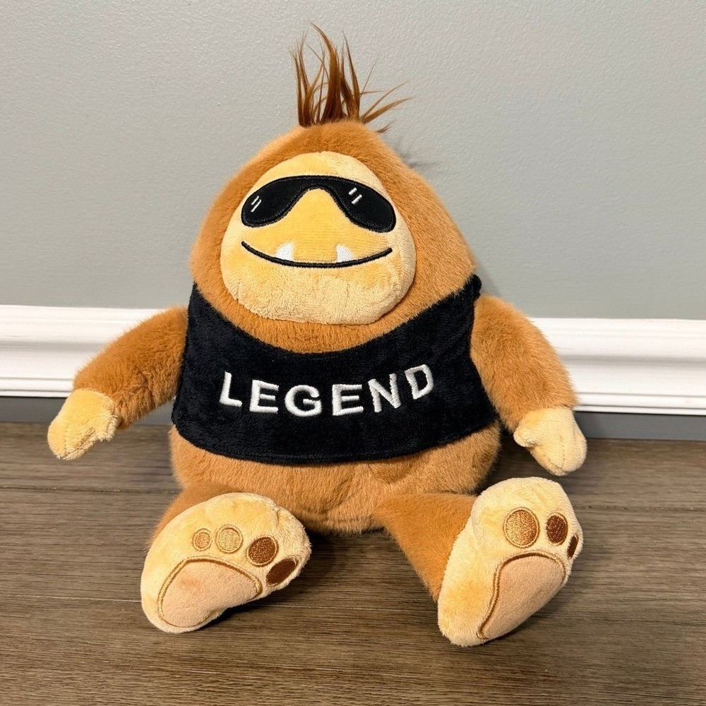 American Greetings Bigfoot Sasquatch Legend Plush Sunglasses Brown Stuffed Toy